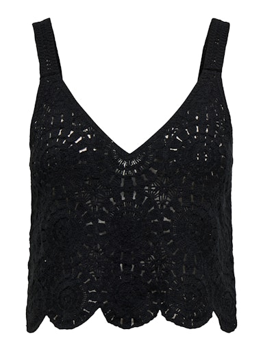 Yvonne Black Sleeveless Top Only
