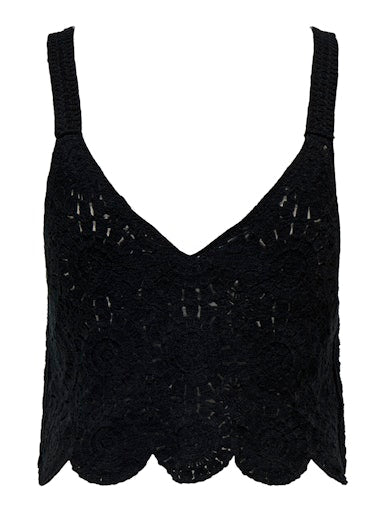 Yvonne Black Sleeveless Top Only