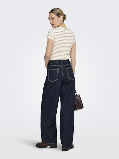 T-Shirt Anits Rayé Beige Olive Only