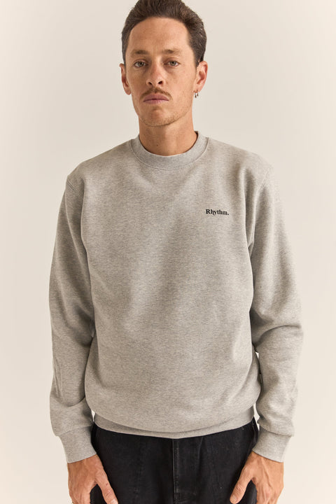 Rhythm Grey Brand Fleece Crewneck