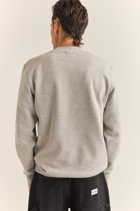 Rhythm Grey Brand Fleece Crewneck