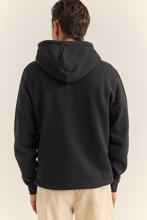 Rhythm Black Brand Fleece Hoodie