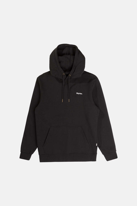 Rhythm Black Brand Fleece Hoodie