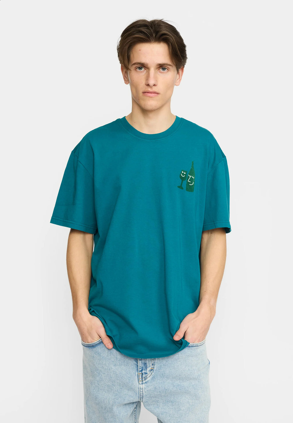 T-Shirt 1434 Wine Petrol Green RVLT