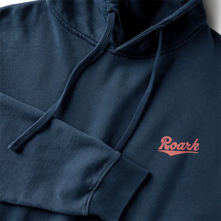 Roark Navy Blue Diamond Script Fleece Hoodie