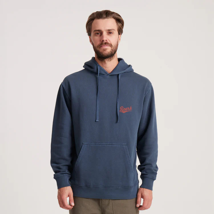 Roark Navy Blue Diamond Script Fleece Hoodie
