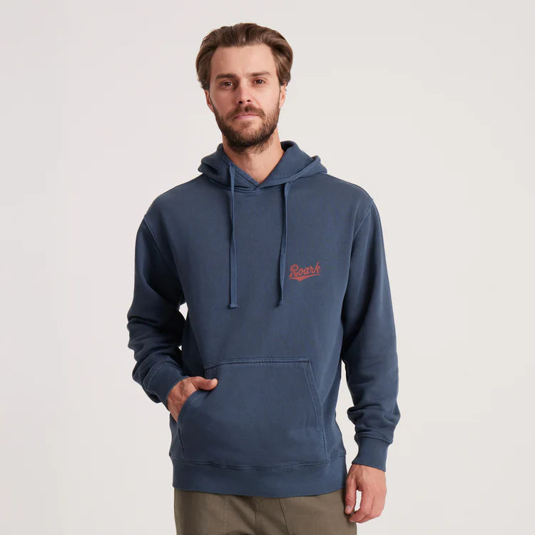 Roark Navy Blue Diamond Script Fleece Hoodie