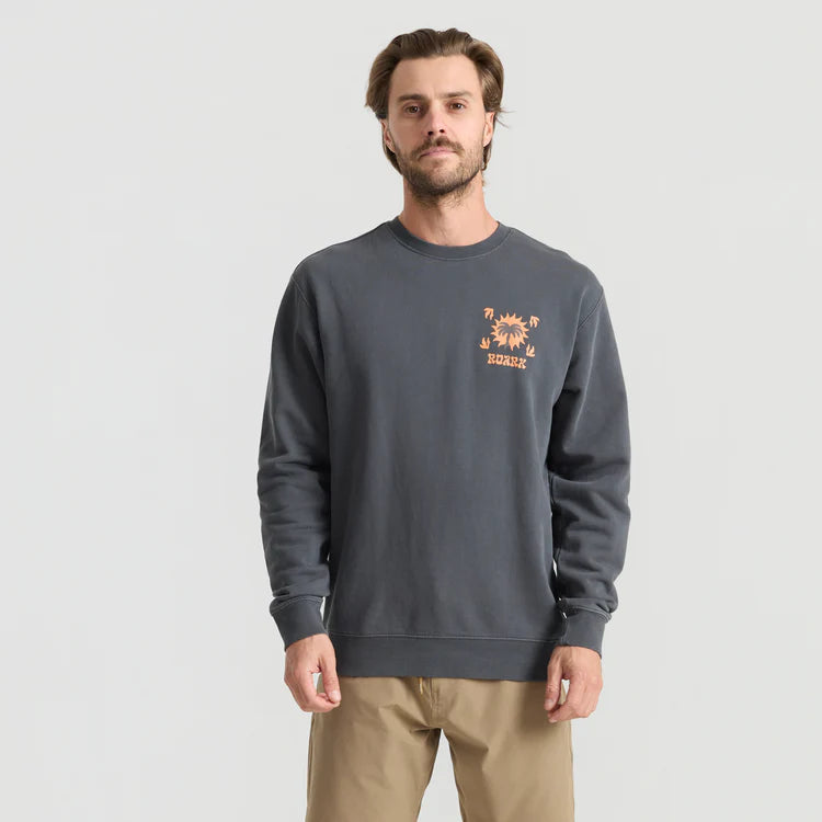 Roark Dark Grey Palm Crew Sweater