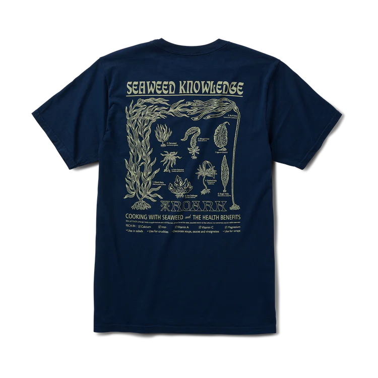 T-Shirt Seaweed Knowledge Bleu Marine Roark