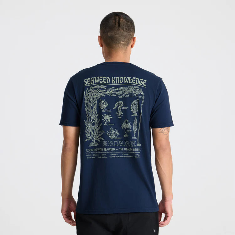 T-Shirt Seaweed Knowledge Bleu Marine Roark