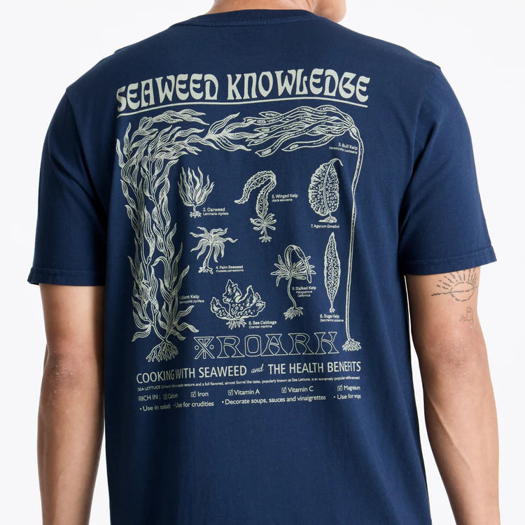 T-Shirt Seaweed Knowledge Bleu Marine Roark