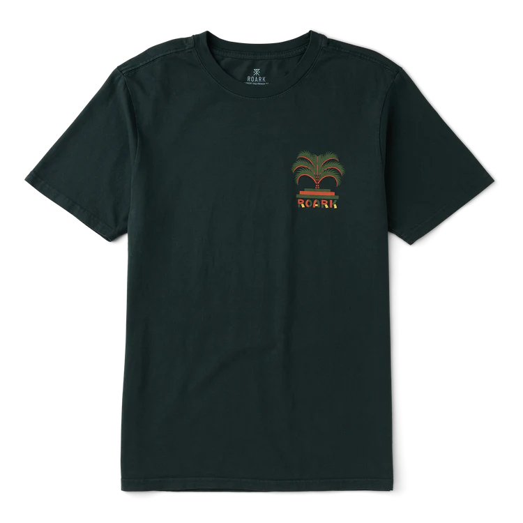 T-Shirt Moto Palm Noir Délavé Roark