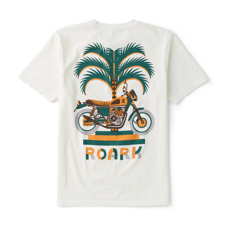 T-Shirt Moto Palm Blanc Roark