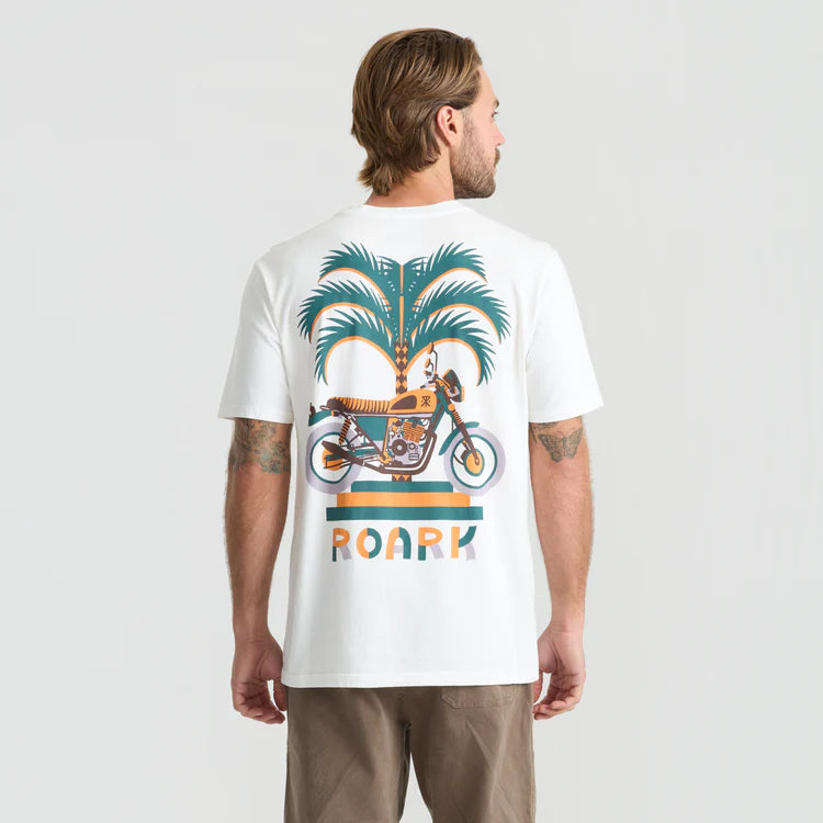 T-Shirt Moto Palm Blanc Roark