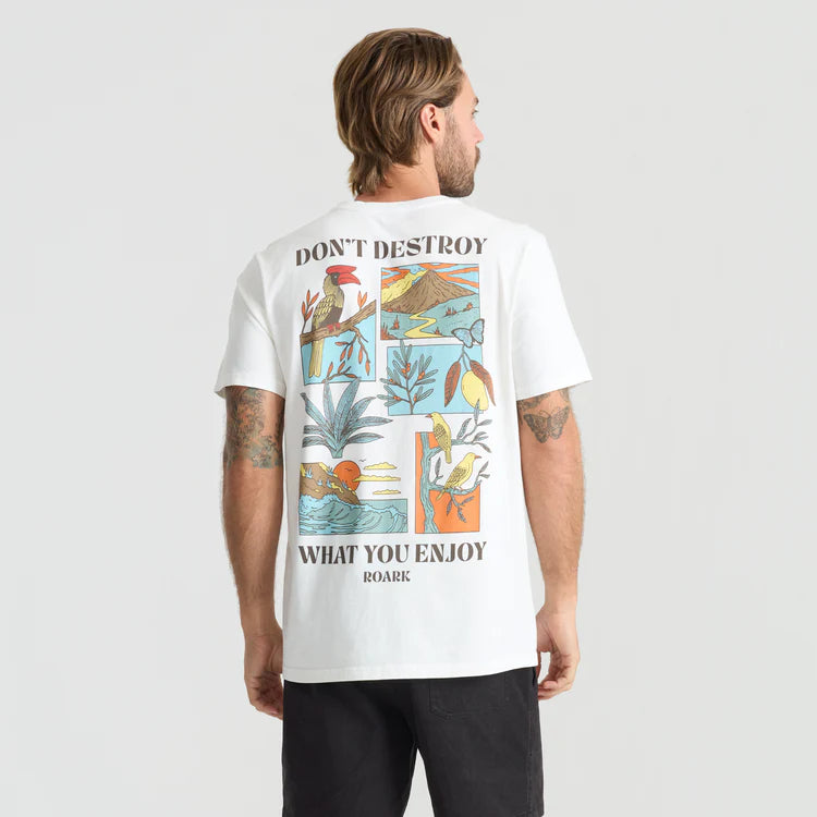 T-Shirt Enjoy Blanc Écru Roark