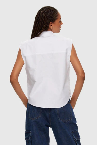 Kuwalla Tee White Oxford Sleeveless Shirt