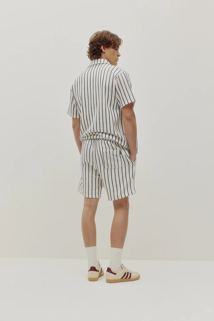 Short Crochet Stripe Blanc Kuwalla Tee