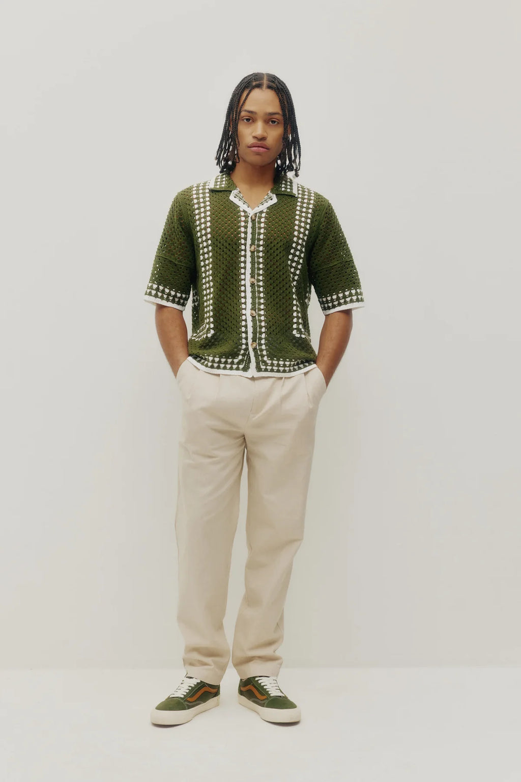 Olive Kuwalla Tee Knit Crochet Shirt