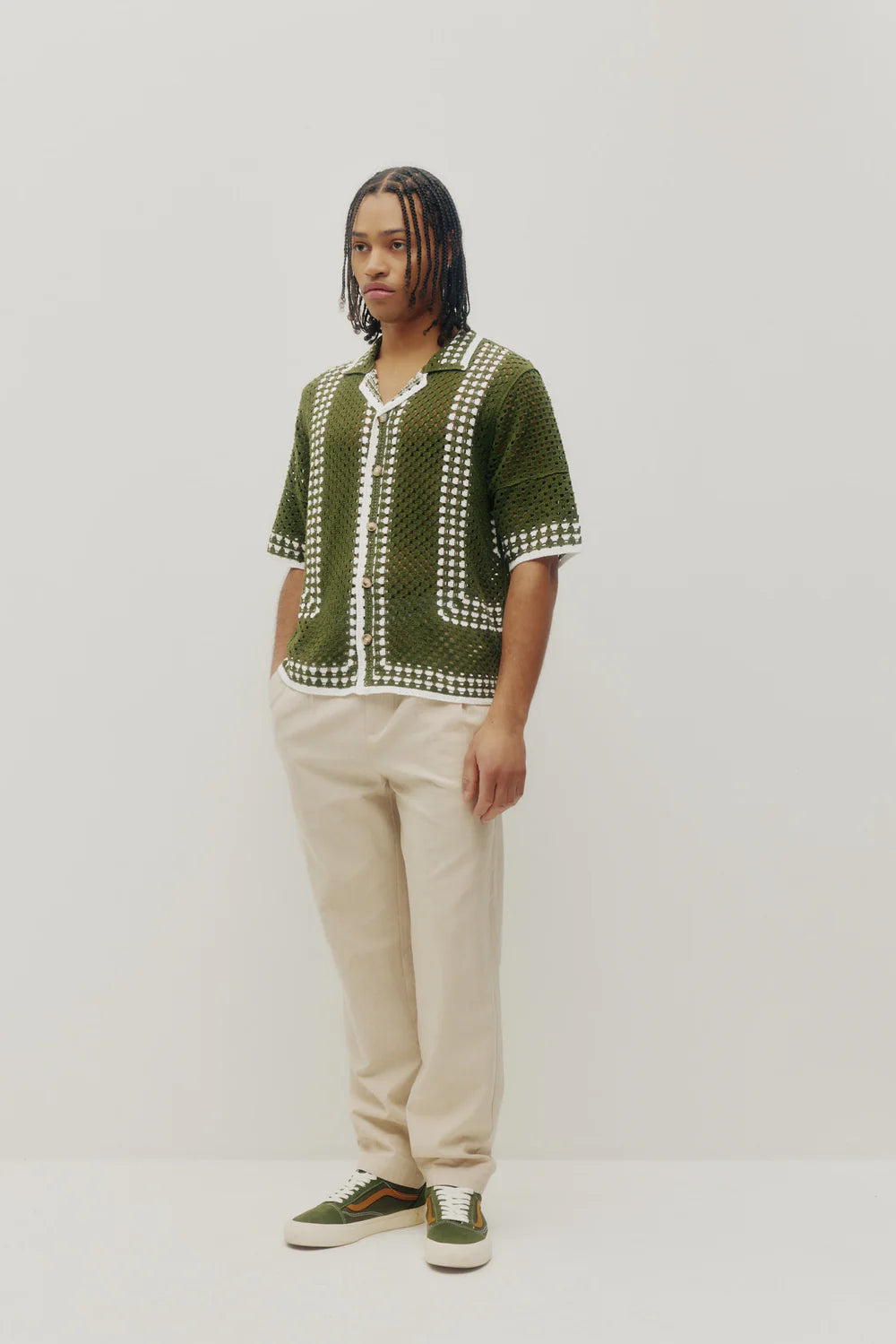 Olive Kuwalla Tee Knit Crochet Shirt