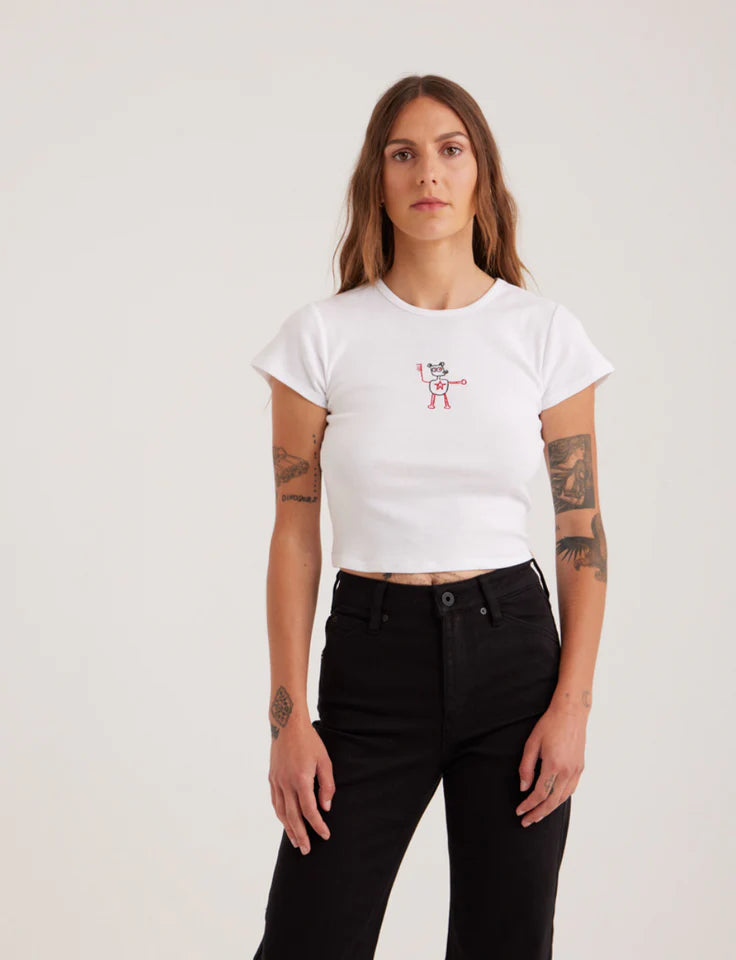 T-Shirt Bear Boxy Basquiat Blanc Roark