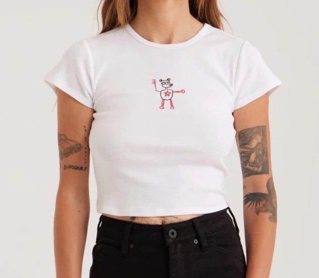 T-Shirt Bear Boxy Basquiat Blanc Roark