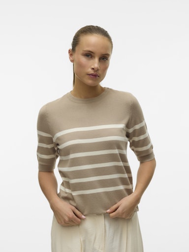 Top Saba Plain Beige Vero Moda
