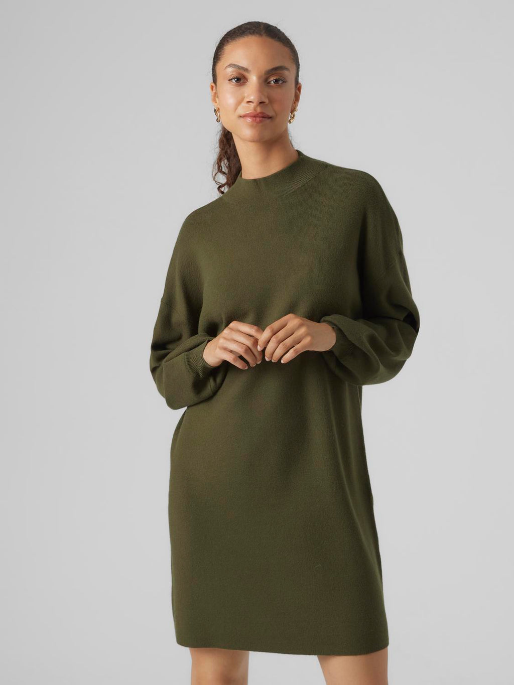 Robe Nancy Funnelneck Vert Rifle Vero Moda