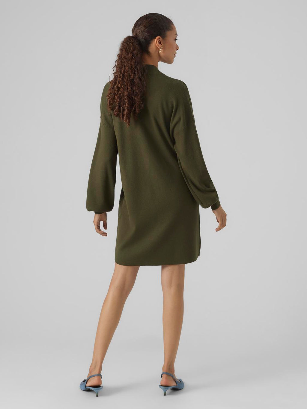 Robe Nancy Funnelneck Vert Rifle Vero Moda