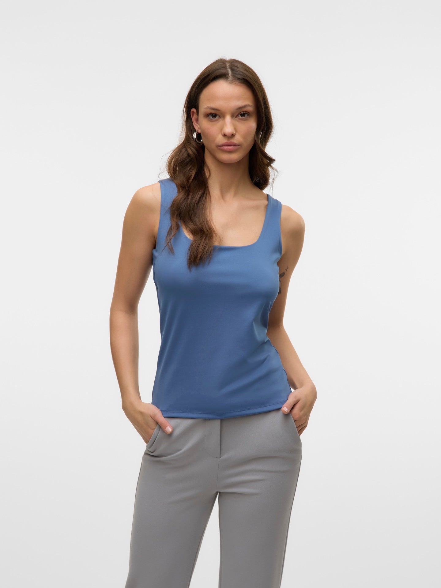 Vero Moda Blue Million Square Camisole