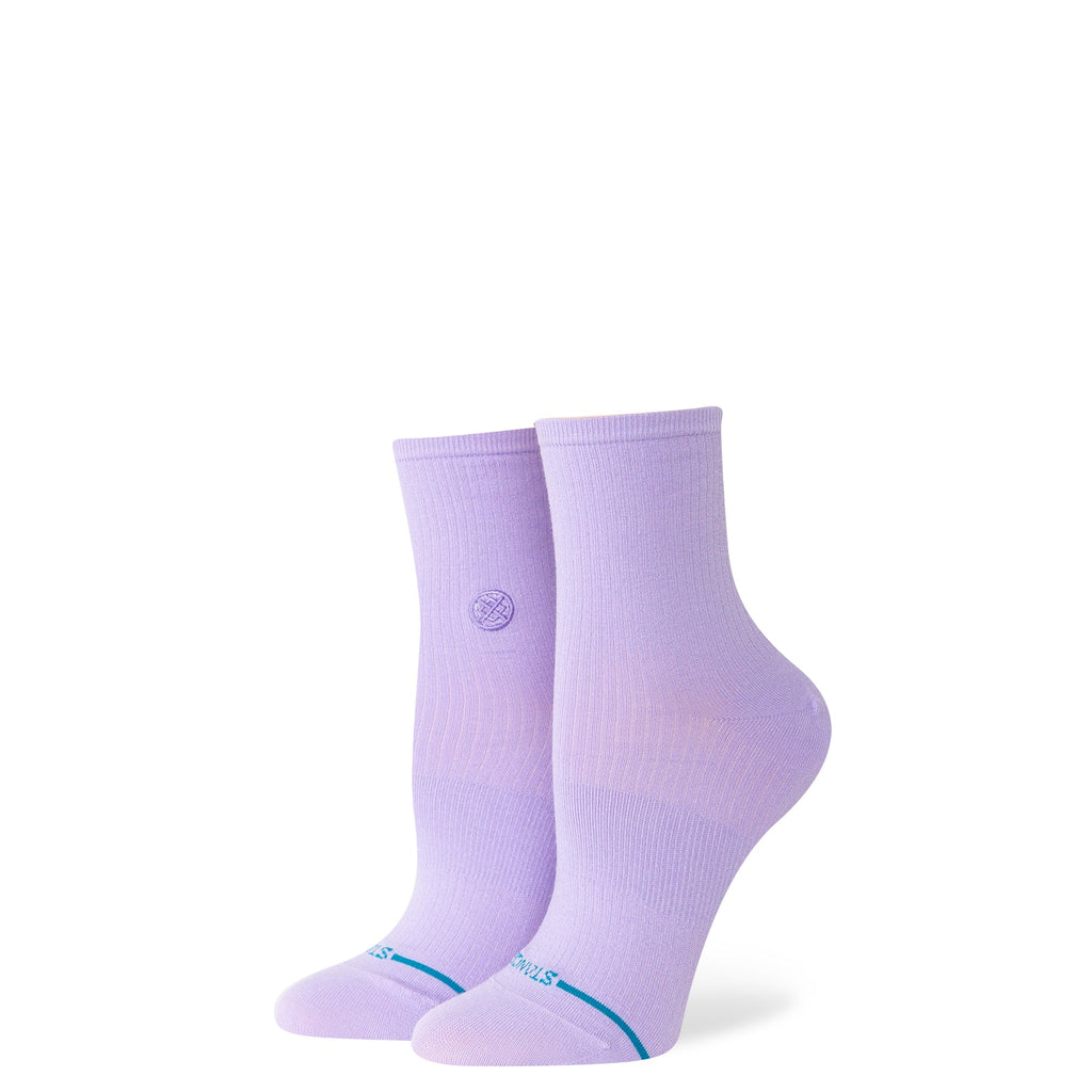 Bas Fine Rib Quarter Mauve Stance