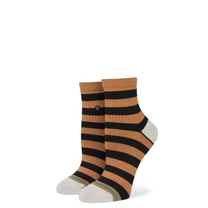 Women's Anything Quarter Socks Brown/Black Stance