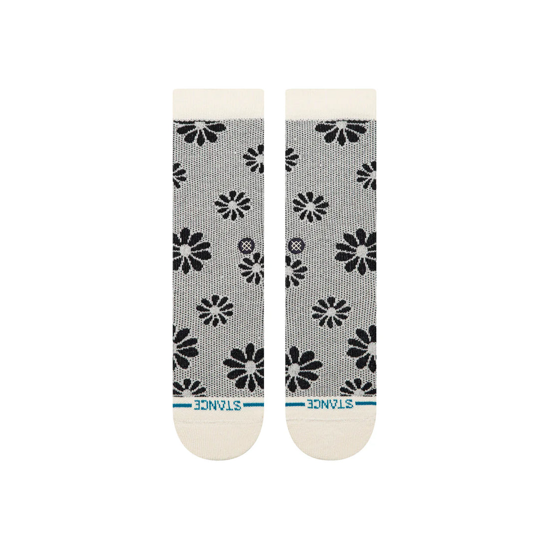 Bas Floral Stitch Ivoire Stance
