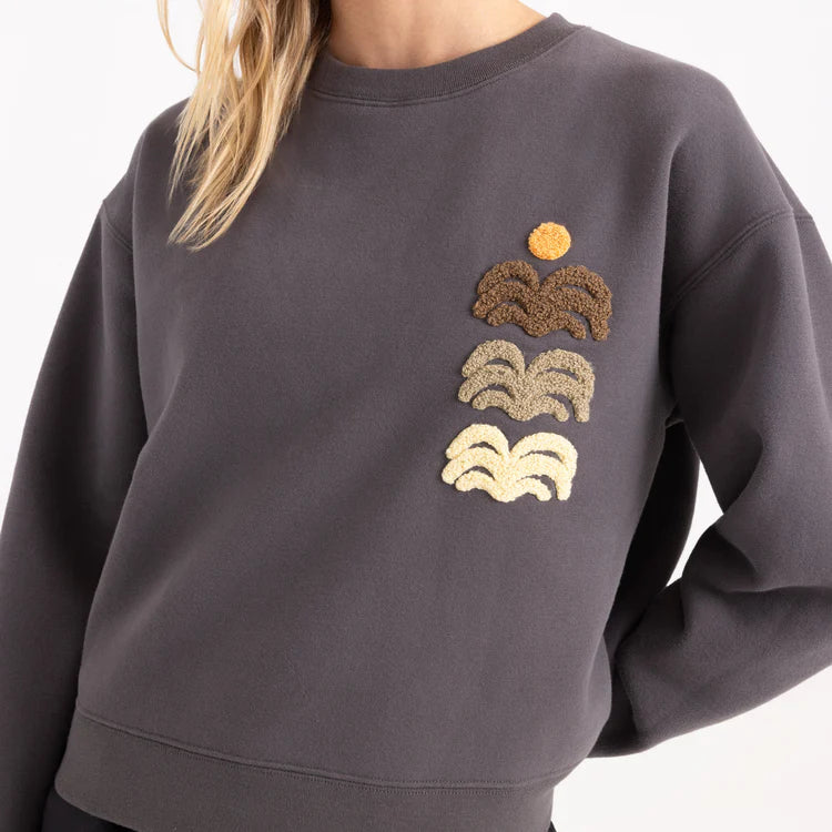Chandail Port Crew Noir Faded Roark