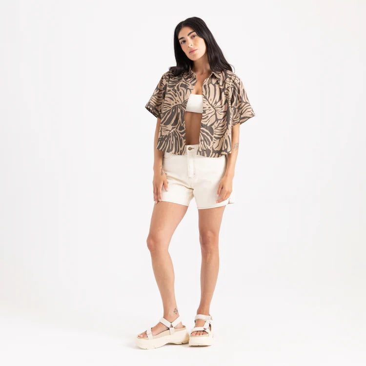 Roark Bless Up Beige & Brown Shirt
