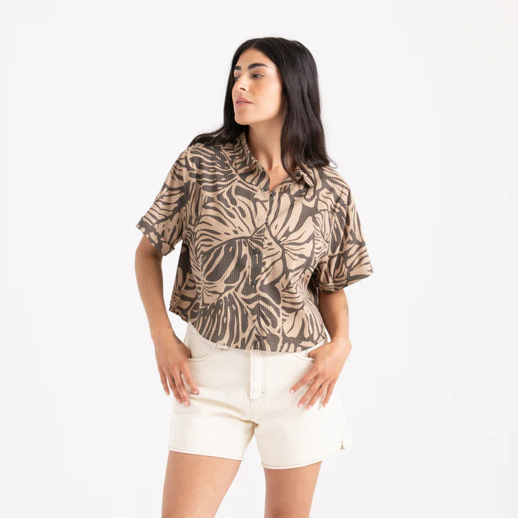 Roark Bless Up Beige & Brown Shirt