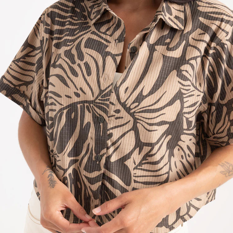 Roark Bless Up Beige & Brown Shirt