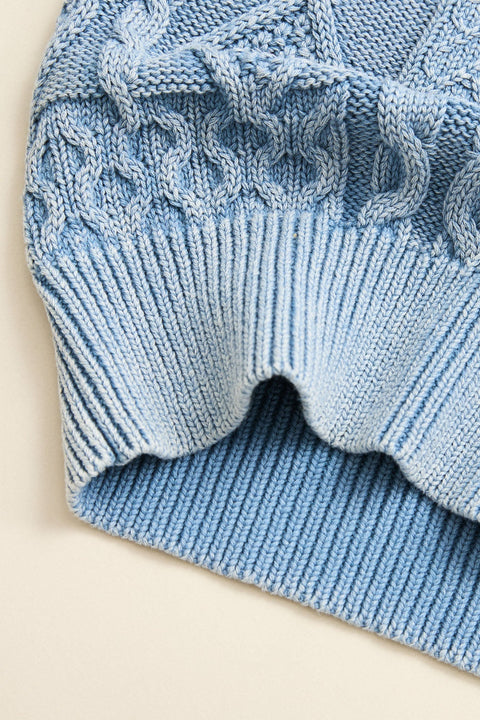 Rhythm Blue Salt Wash Patchwork Jumper
