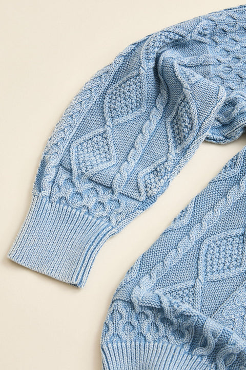 Rhythm Blue Salt Wash Patchwork Jumper