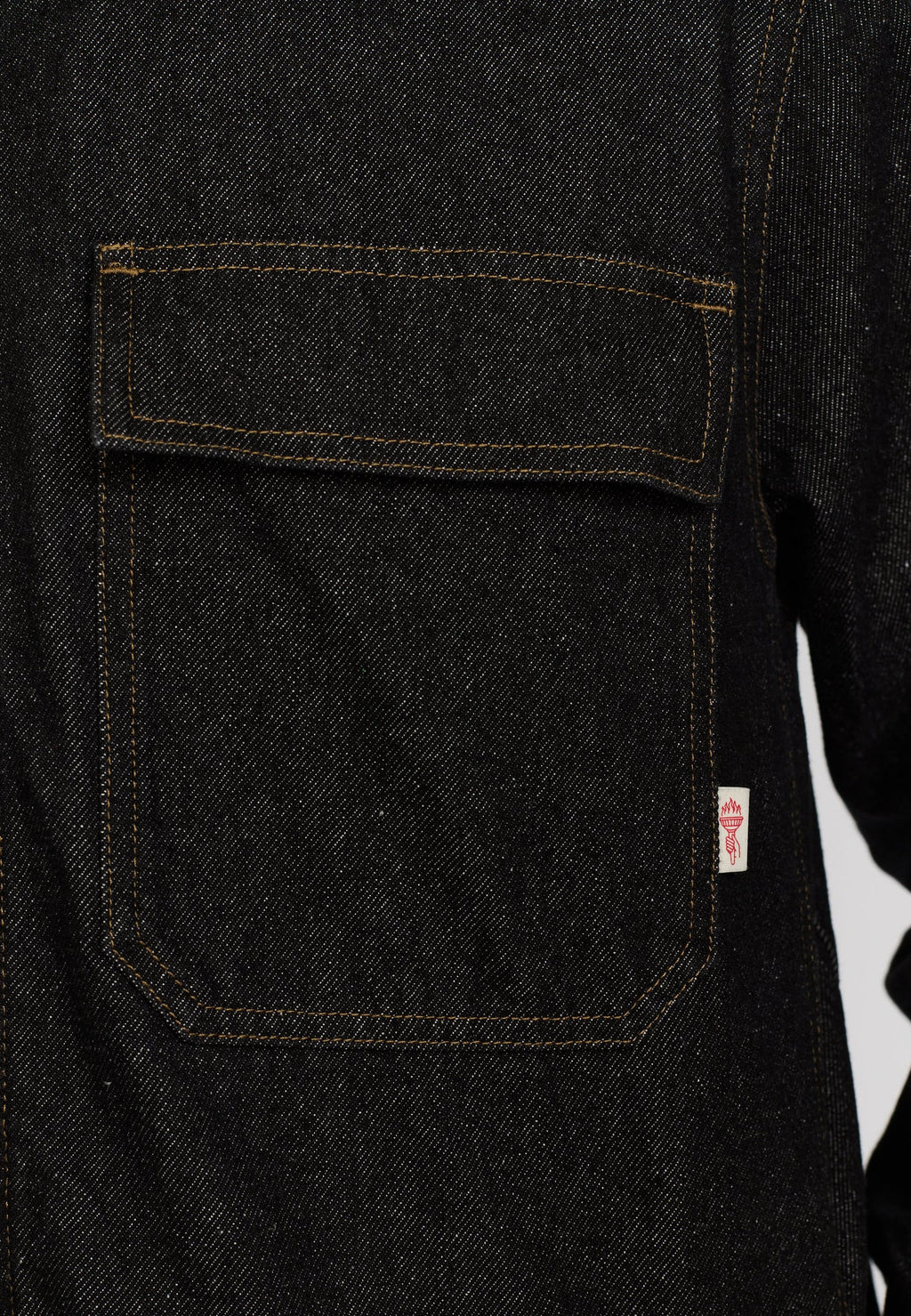 Sur-Chemise 3956 Zipped Denim Worker Noir RVLT