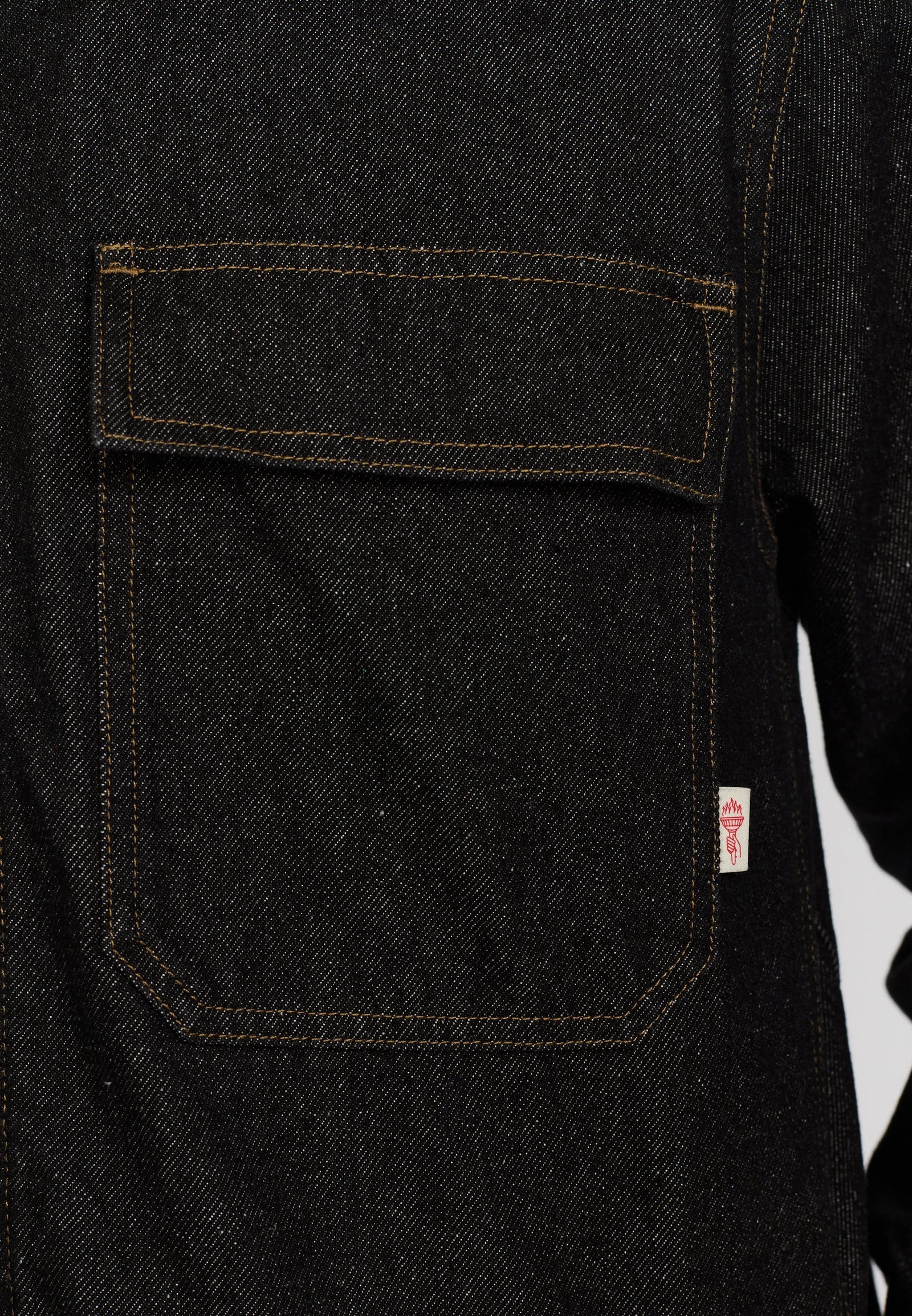 Sur-Chemise 3956 Zipped Denim Worker Noir RVLT