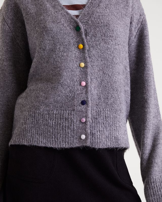 Cardigan Colorful Buttons Gris Compania Fantastica