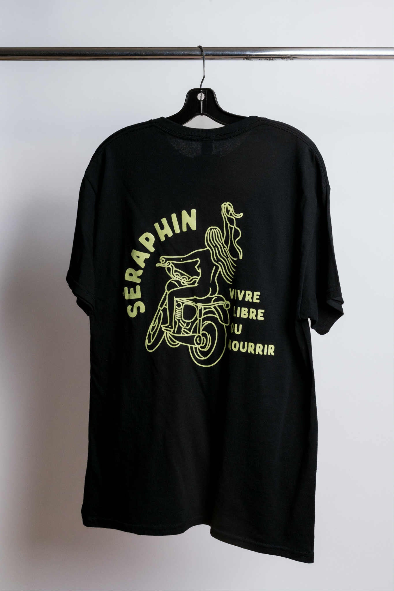 T-Shirt Faute D'Orthographe Vivre Libre Noir Séraphin