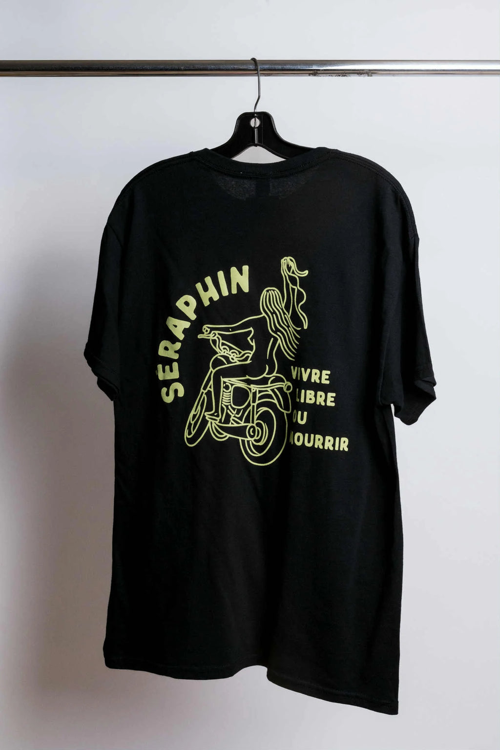 T-Shirt Vivre Libre Noir Séraphin