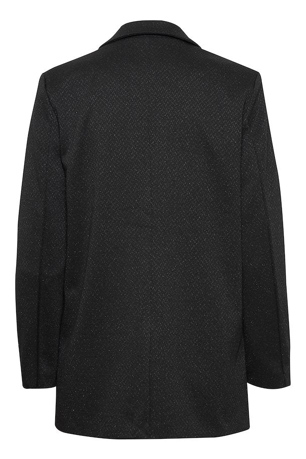 Ichi Kate Lurex Sparkle Black Blazer