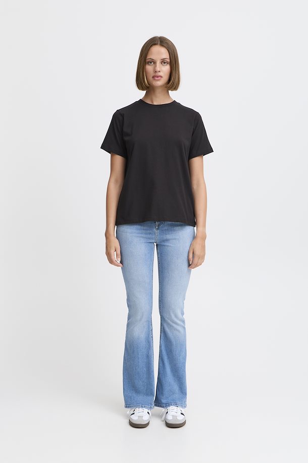Ichi Black Palmer Loose T-Shirt