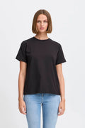 Ichi Black Palmer Loose T-Shirt
