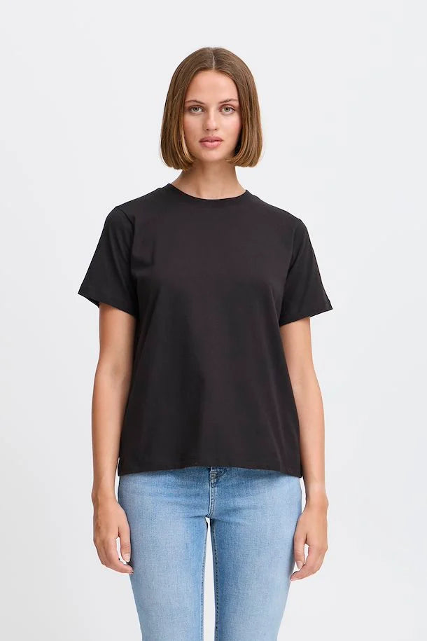 Ichi Black Palmer Loose T-Shirt