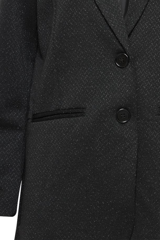 Ichi Kate Lurex Sparkle Black Blazer