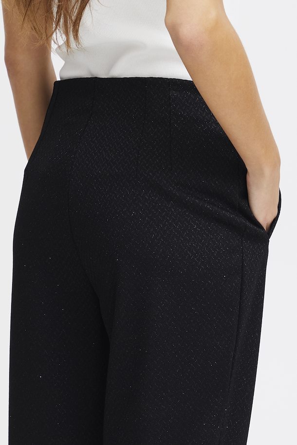 Ichi Kate Lurex Sparkle Black Trousers