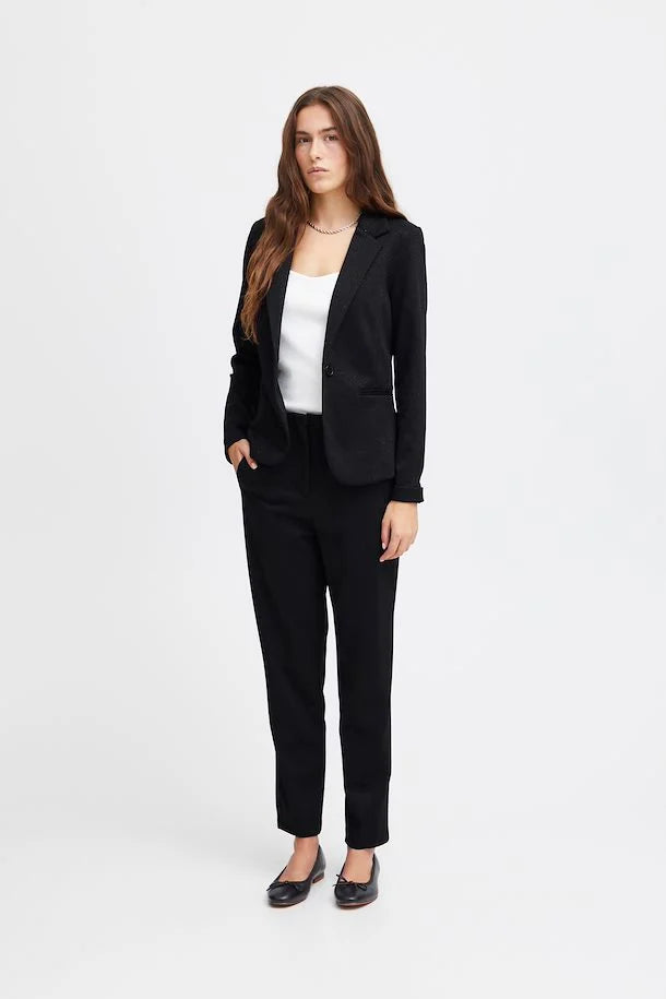 Ichi Kate Lurex Sparkle Black Trousers